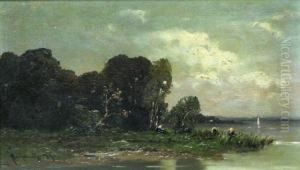 Landschaft Mit See