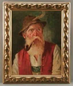 Muhlberg , A Tyrolean Man In Costume by Georg Muhlberg
