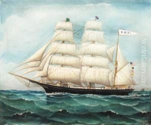 The American Schooner Amy
Oil On Canvas by Otto Muhlenfeld