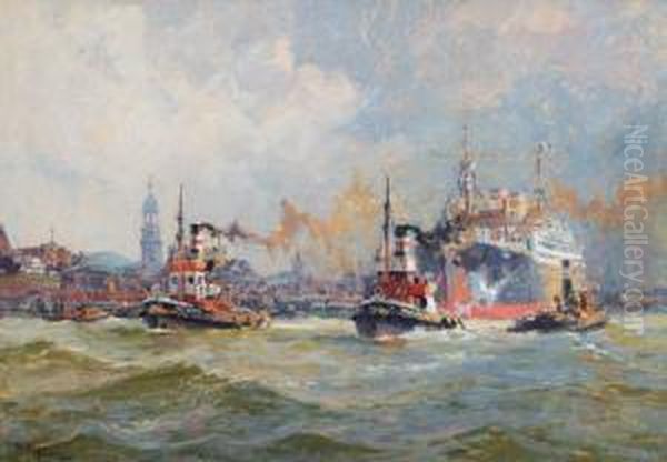 Hamburger Hafen Mit Den Schleppern Millerntor Und Moorweide - view 1