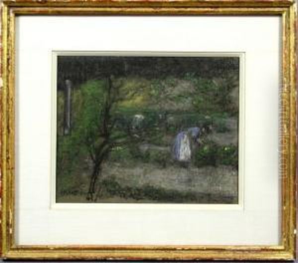 Woman In Garden - view 1