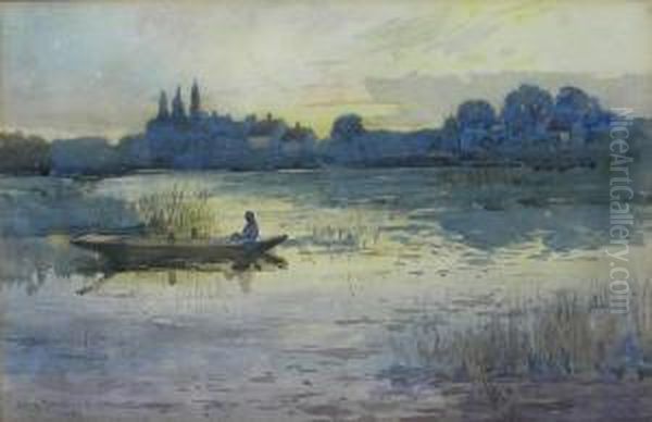 Punting Under An Evening Sky - view 1