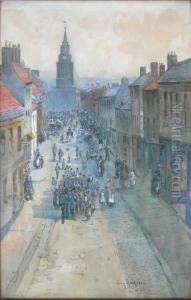 A Procession, Berwick Market Place by John Muirhead