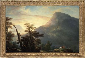 A Mountainous Landscape With Cattle by Jeremiah Hodges Mulcachy