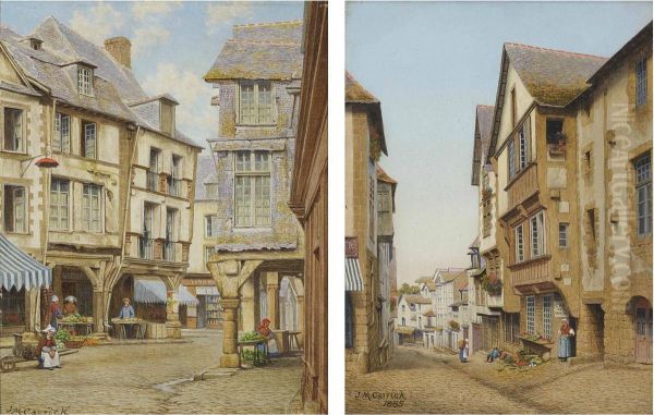 A Street In Dinan, Brittany - view 1
