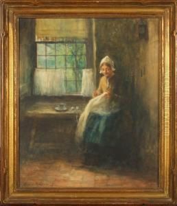 Dutch Interior 'katwyk' by Carl Eugene Mulertt