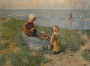 Family Outing At The Shore by Carl Eugene Mulertt