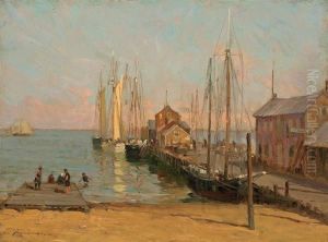 "old Central Wharf", Provincetown, Massachusetts by Frederick John Mulhaupt