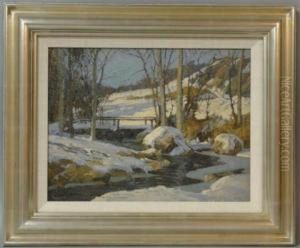 New England Winterscape by Frederick John Mulhaupt