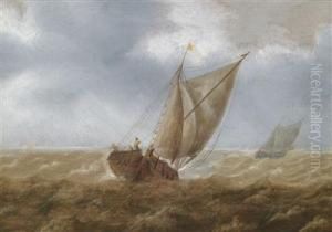 A Sloop On A Choppy Sea