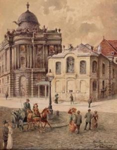 Betitelt "altes Burgtheater" by Anton Muller