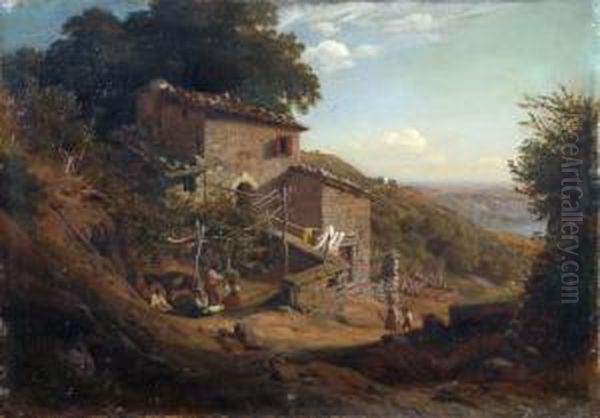 Italienischelandschaft Mit Bauernhaus - view 1