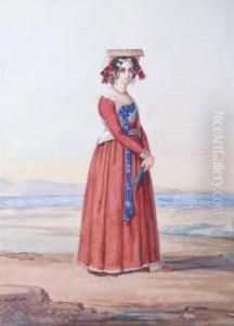 Jeune Fille Devant La Mer by Charles-Louis Mutler