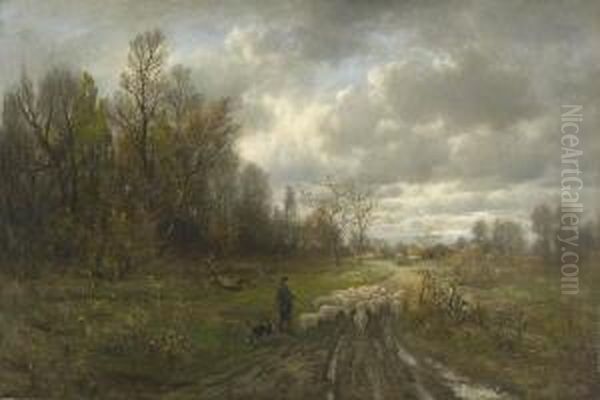 Heimkehrender Schafer Mit
Herde. - view 1