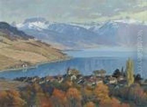 Uferpartie Am Genfersee. by Eduard Josef Muller