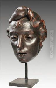 Tete En Ceramique by Emile Muller