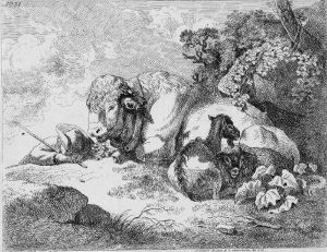 Schlummernder Hirt by Friedrich Muller