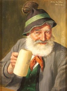 A Monk With A Tankard; Also A Companion Portrait By The Same Hand