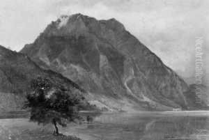 Der Traunstein Am Traunsee (salzkammergut). by Heinrich Eduard Muller