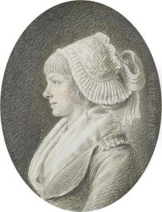 Set Of Three Portraits In Profile by Johann Jakob Muller