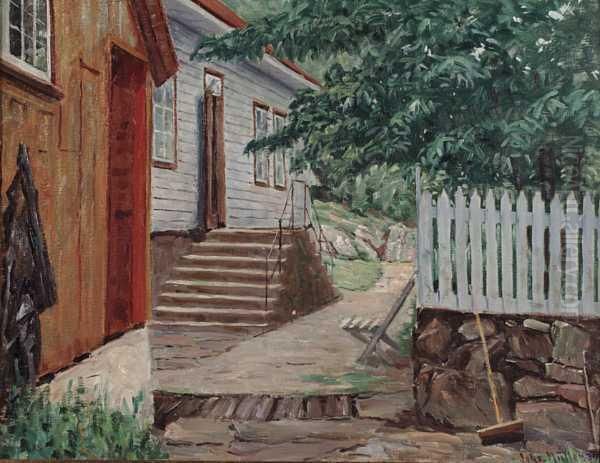 Husvegg Og Stakittgjerde - view 1