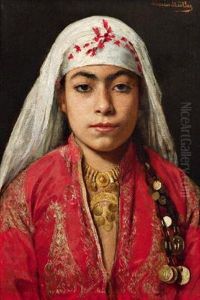 Portrait Einer Jungen Orientalin by Maria Muller