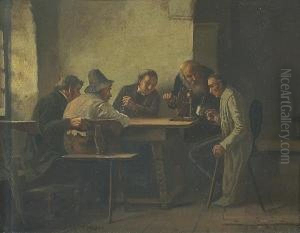 An Interior Scene With Men Conducting An Experiment - view 1