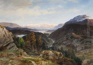 An Extensive Mountain Landscape by Morten Muller