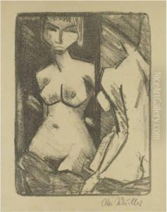 Madchenakt Vor Dem Spiegel by Otto Muller