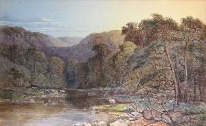 Evening, River Scene, Near Criccieth, Northwales by Rosa Muller