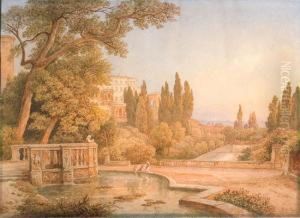 Veduta Di Antica Villa Nei Dintorni Di Roma Veduta Di Antica Villa Nei Dintorni Di Roma