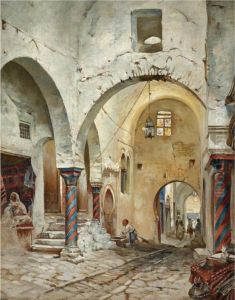The Souk Des Etoffes, Tunis by Rudolph Gustav Muller