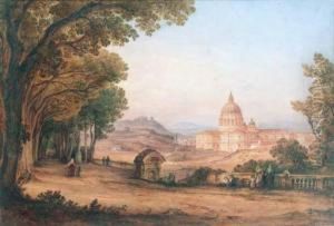 A Capriccio Of The Roman Campagna With St Peters