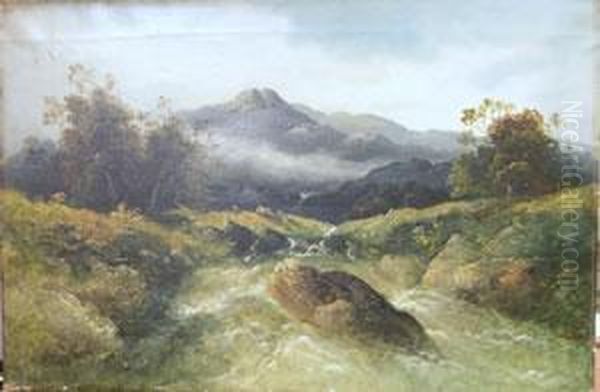 Mountainous River, Possibly North Wales - view 1