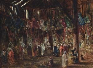 Bazaar At Cairo by William James Muller