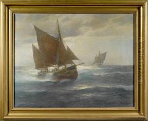 Deux Voiliers by Franz Muller-Gossen