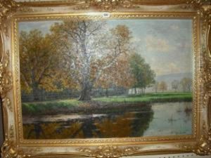 Autumnal Parkland by Fritz Muller-Landeck