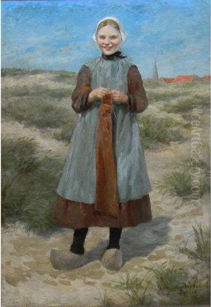 Dutch Girl In A Field - view 1