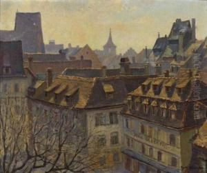 Les Vieux Toits De Strasbourg by Gustave Muller-Valentin