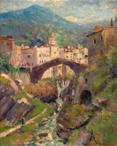 Die Brucke In Mostar by Peter Paul Muller-Werlau