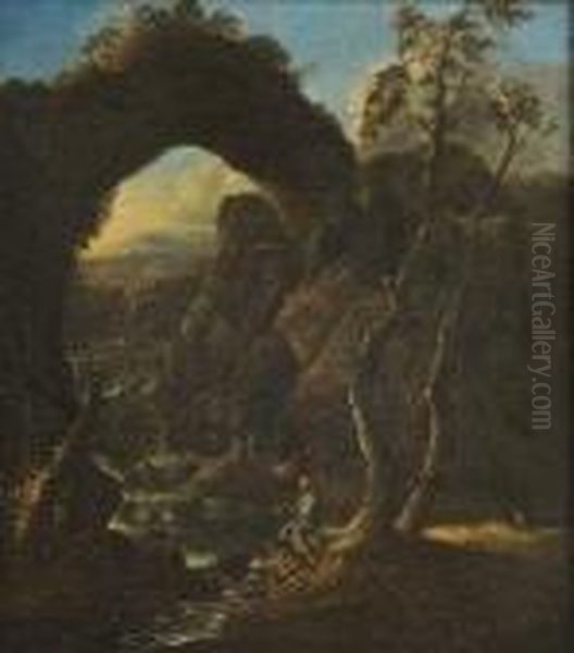 An Italianate Landscape With Figures - view 1