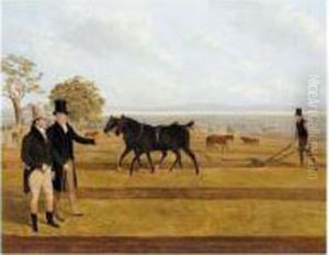 Sir Charles Morgan At The Castelton Ploughing Match by James Flewitt Mullock