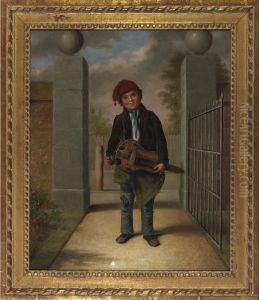 Boy With A Hurdy Gurdy by William Mulready