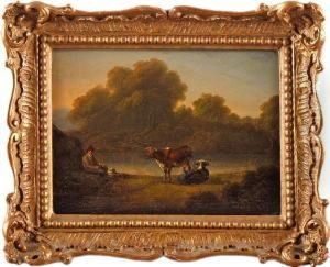 Pastoral Scene With Cattle By A River Pastoral Scene With Cattle By A River
