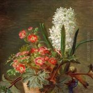 Hyacinth And Primroses by Emma Mulvad