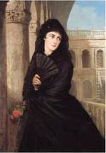 Portrait Of Annabel Mulvany, The Artist's Daughter by George Francis Mulvany