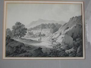 Landscape In Wales, And Another Similar, A Pair by John George Mulvany
