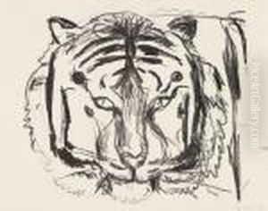 Tigerkopf Ii by Edvard Munch