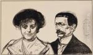 Anna Und Walter Leistikow by Edvard Munch