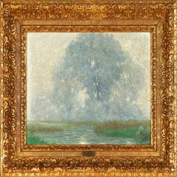 Landscape With A Tree In Misty Landscape - view 1